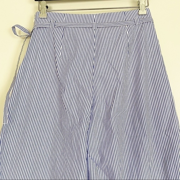 J. CREW Cuffed Wide Leg Crop Shirting Striped 4 - Picture 11 of 15